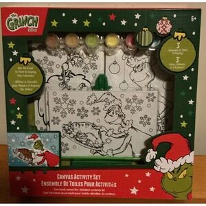 Dr. Seuss The Grinch Canvas Activity Set For Kids, 3 Canvases To Paint, NIB